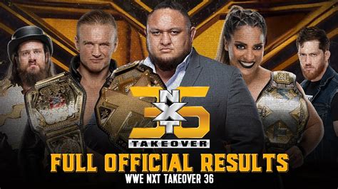 wwe nxt takeover results